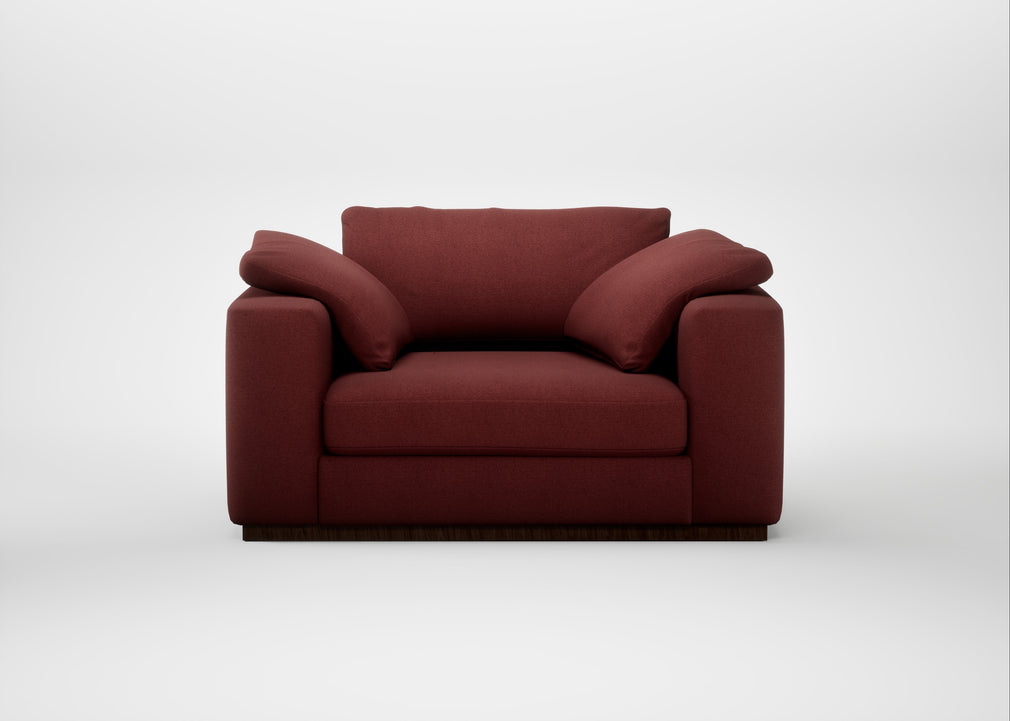 Trento Loveseat Capelo Linen-Cotton Etruscan Red