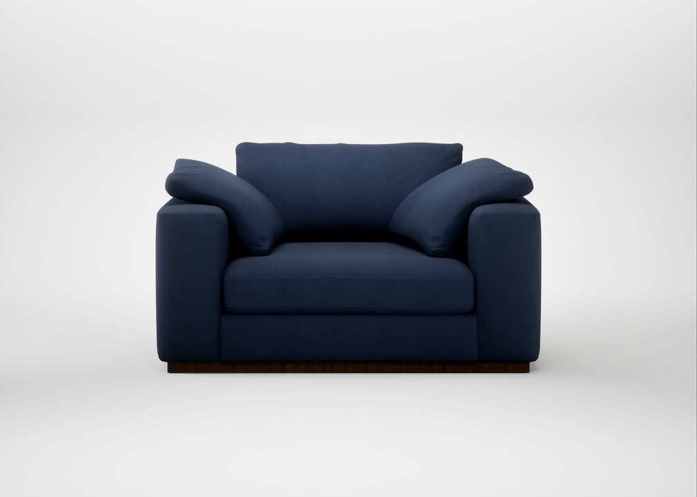Trento Loveseat Capelo Linen-Cotton Inkspot