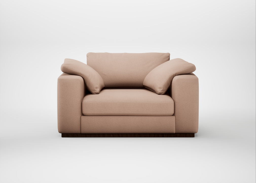 Trento Loveseat Capelo Linen-Cotton Rosedale