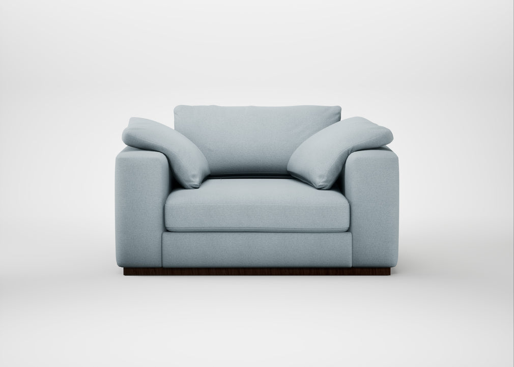 Trento Loveseat Capelo Linen-Cotton Sea Shanty
