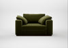 Trento Loveseat Cotton Velvet Evergreen