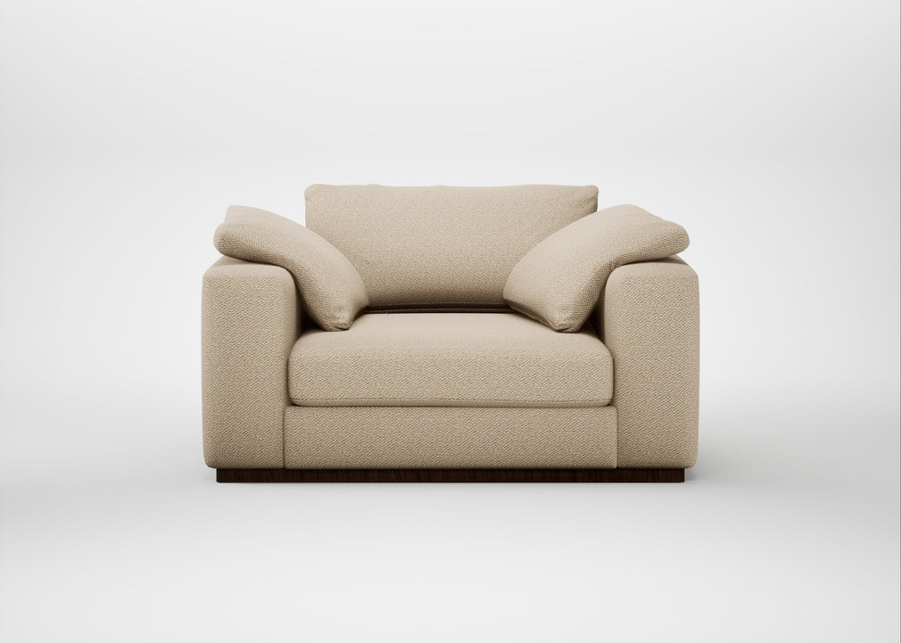 Trento Loveseat Loop Twill Fossil