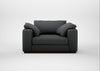 Trento Loveseat Melton Wool Granite
