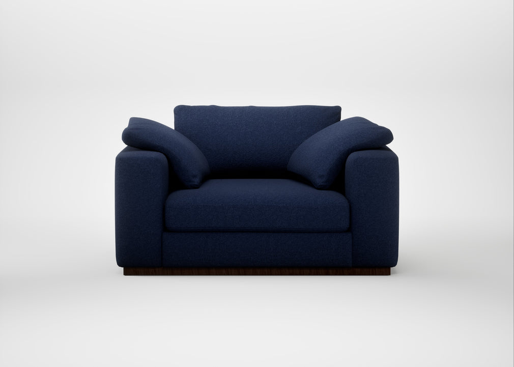 Trento Loveseat Melton Wool New Navy