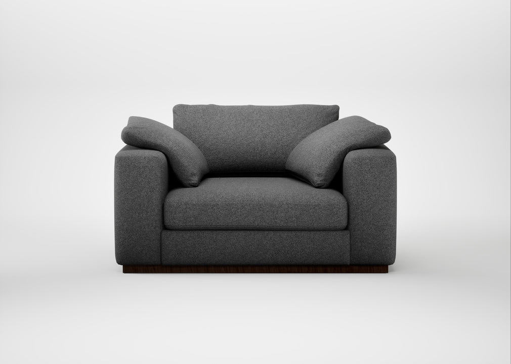 Trento Loveseat Melton Wool Shale