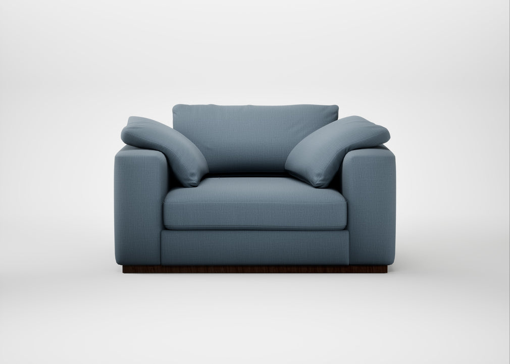 Trento Loveseat Smart Cotton Linen Celestial