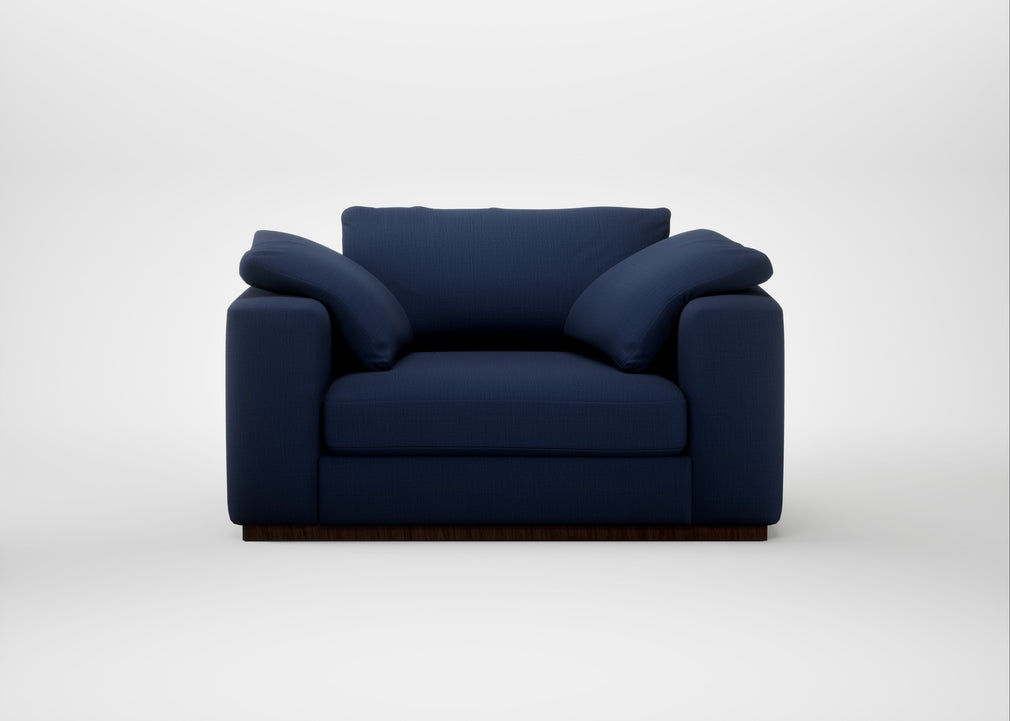 Trento Loveseat Smart Cotton Linen Indigo