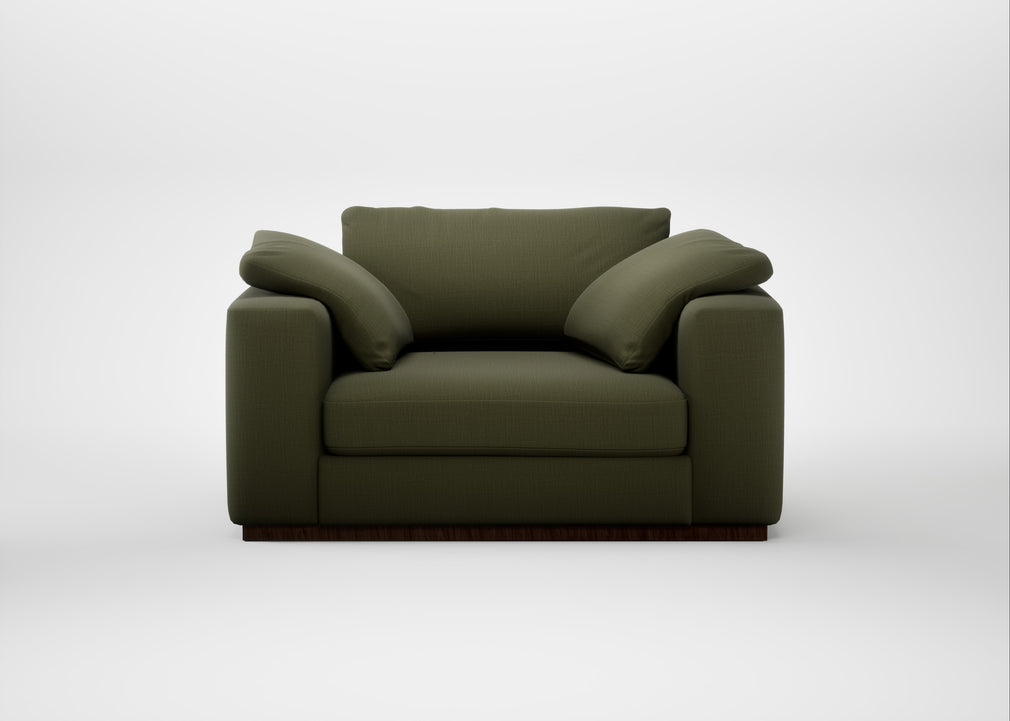 Trento Loveseat Smart Cotton Linen Myrtle
