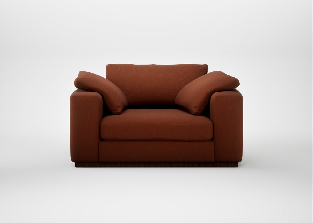 Trento Loveseat Smart Cotton Linen Rust