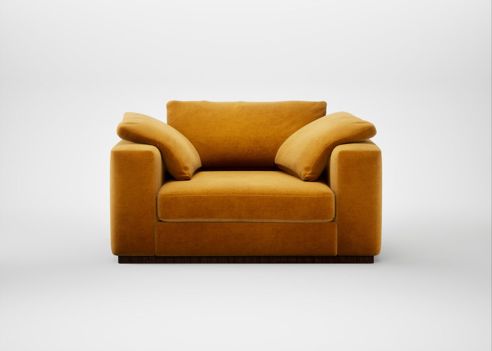 Trento Loveseat Smart Luxe Velvet Cognac