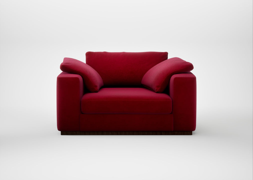 Trento Loveseat Smart Luxe Velvet Mulberry