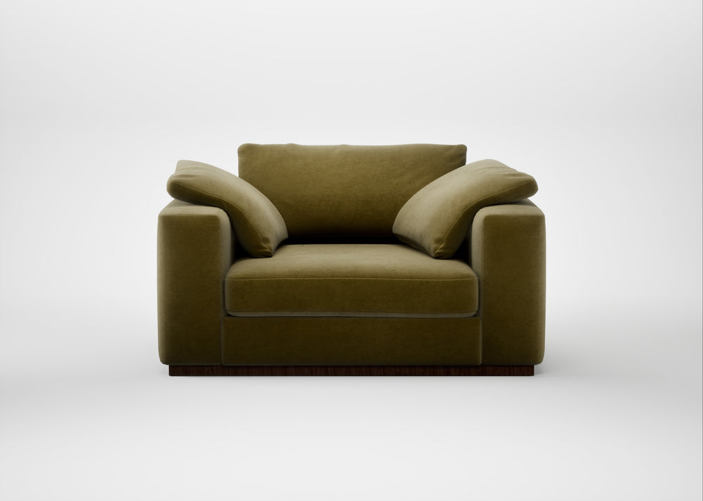 Trento Loveseat Smart Luxe Velvet Peridot