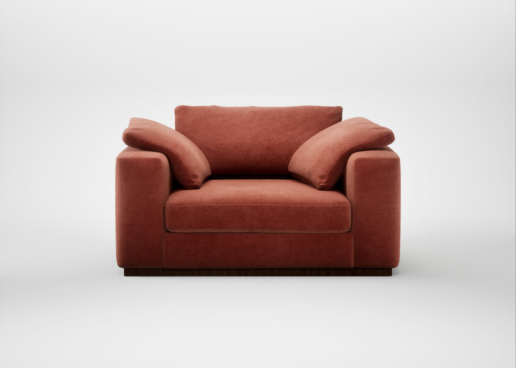 Trento Loveseat Smart Luxe Velvet Tawny