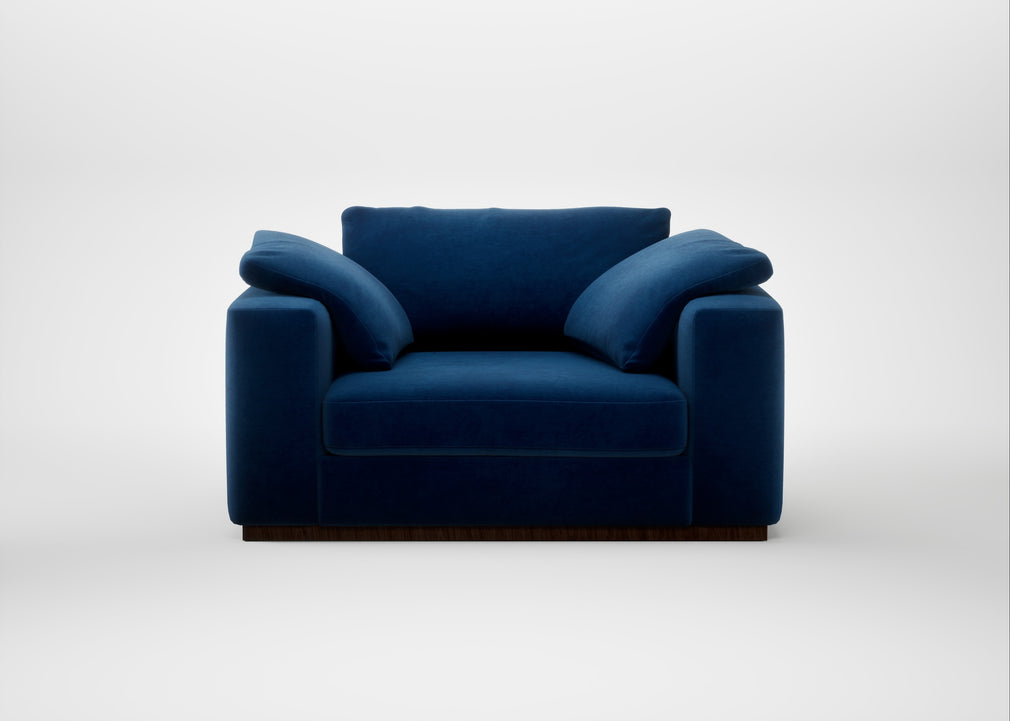 Trento Loveseat Smart Velvet Dusk