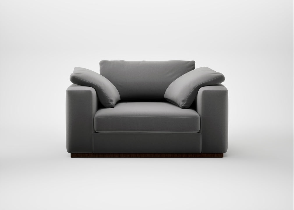 Trento Loveseat Smart Velvet Mercury