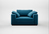 Trento Loveseat Smart Velvet Ocean Blue