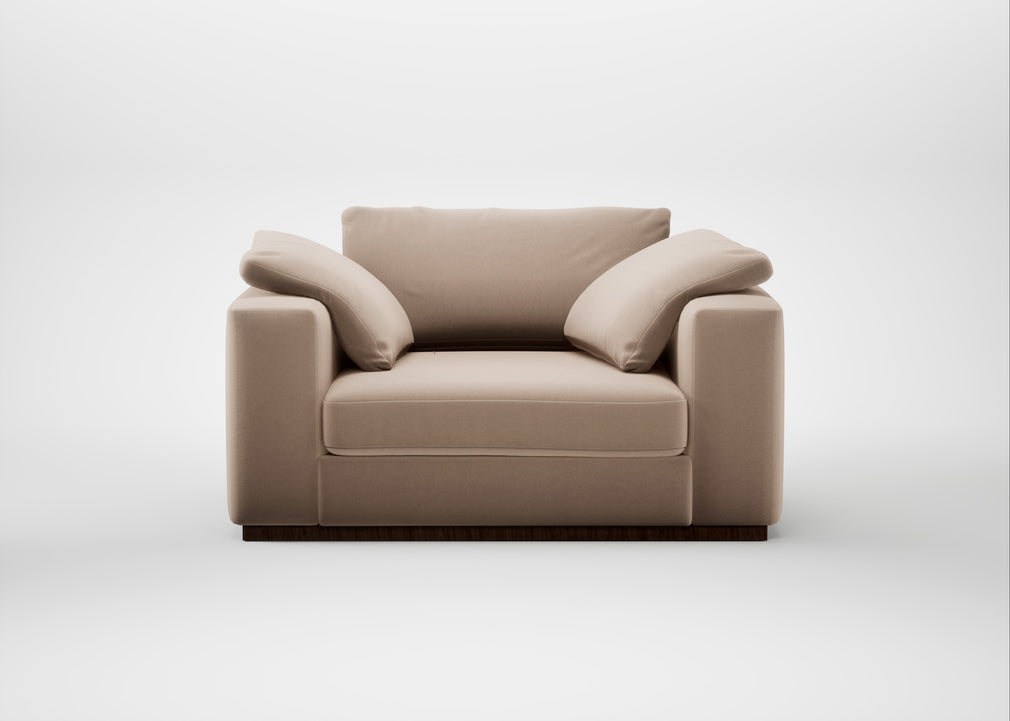 Trento Loveseat Smart Velvet Pebble