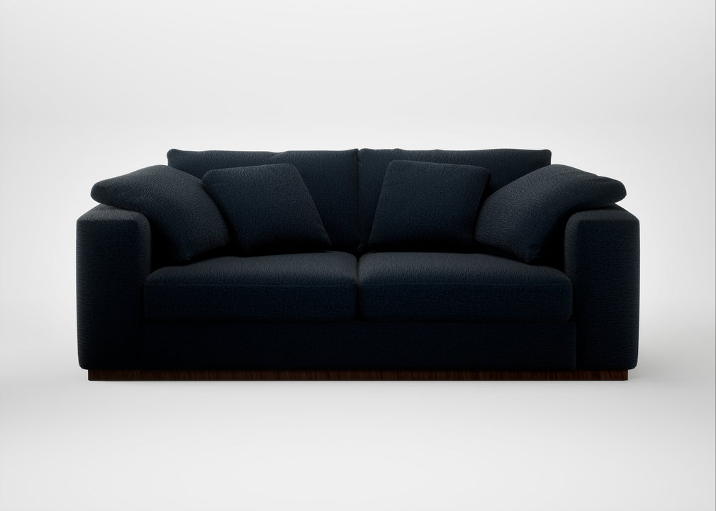 Trento 3 Seater Sofa Boucle Velvet Space