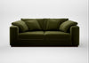 Trento 3 Seater Sofa Cotton Velvet Evergreen