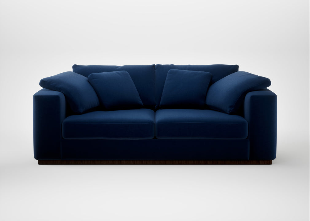 Trento 3 Seater Sofa Cotton Velvet Midnight