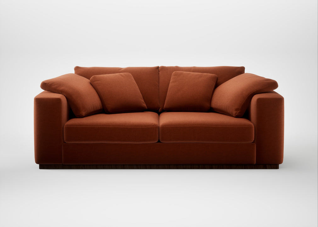 Trento 3 Seater Sofa Cotton Velvet Russet