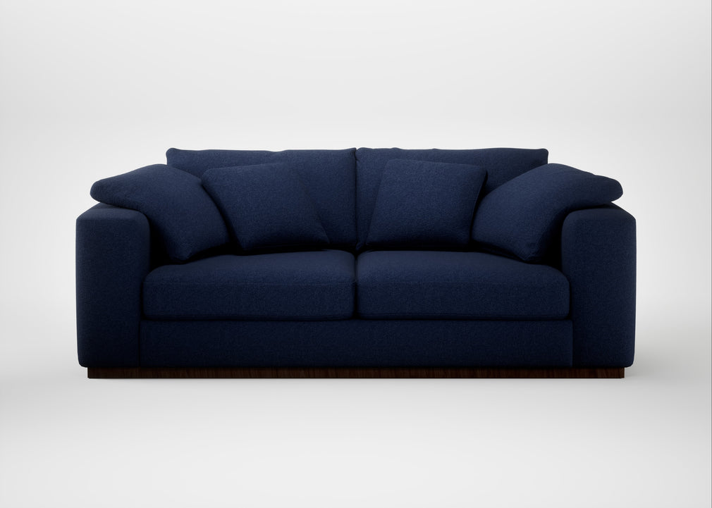 Trento 3 Seater Sofa Melton Wool New Navy