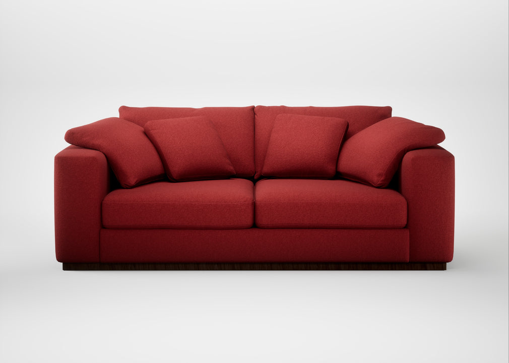 Trento 3 Seater Sofa Melton Wool Red Oxide