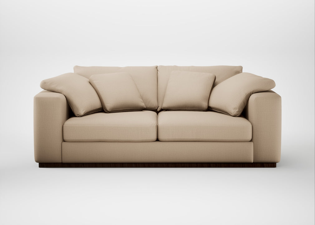 Trento 3 Seater Sofa Smart Cotton Linen Rice