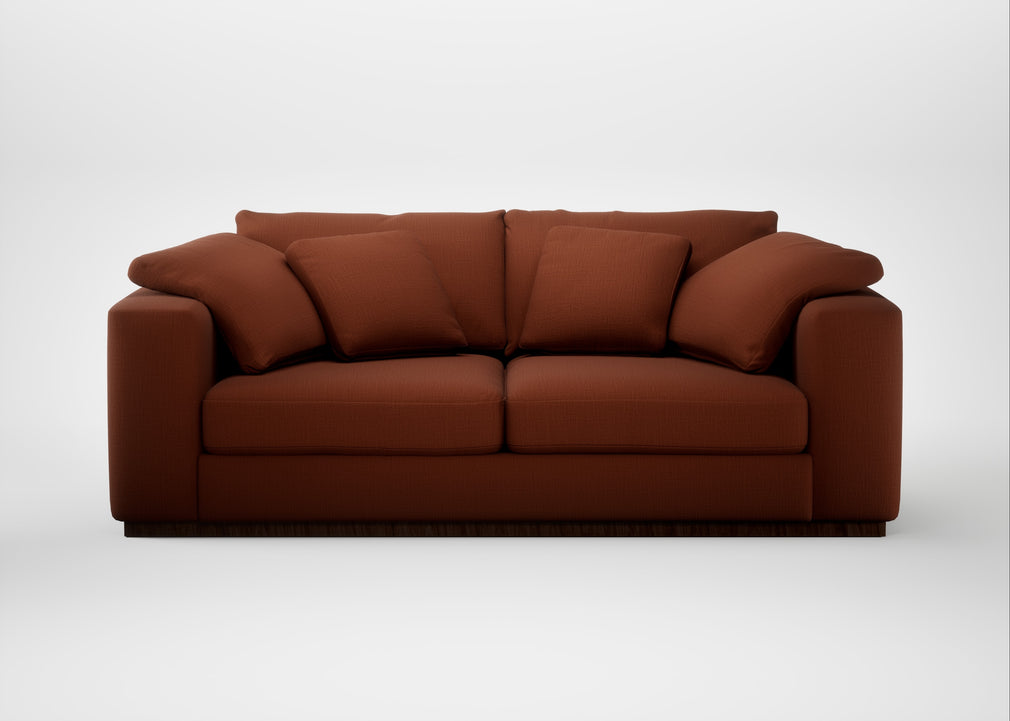 Trento 3 Seater Sofa Smart Cotton Linen Rust