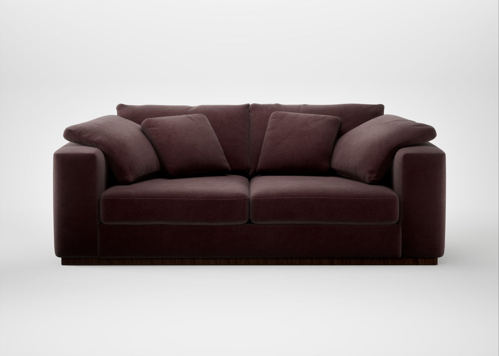 Trento 3 Seater Sofa Smart Luxe Velvet Acorn