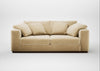 Trento 3 Seater Sofa Smart Luxe Velvet Biscuit
