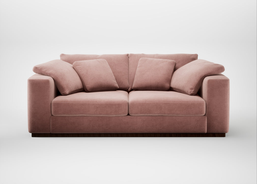 Trento 3 Seater Sofa Smart Luxe Velvet Dusky Pink