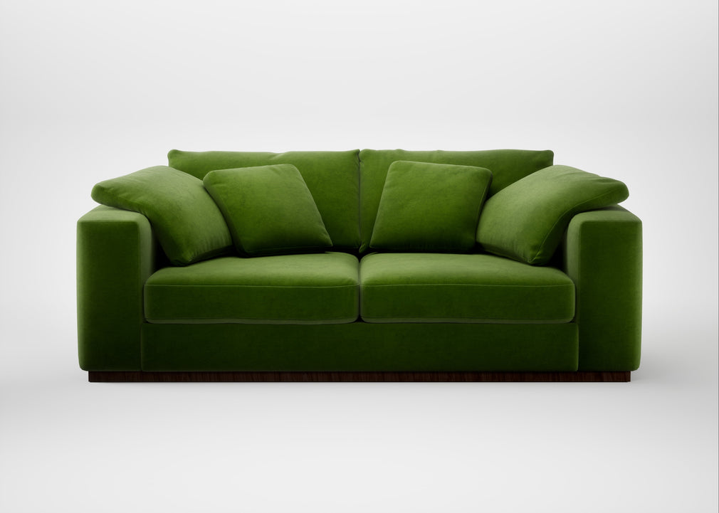 Trento 3 Seater Sofa Smart Luxe Velvet Grass