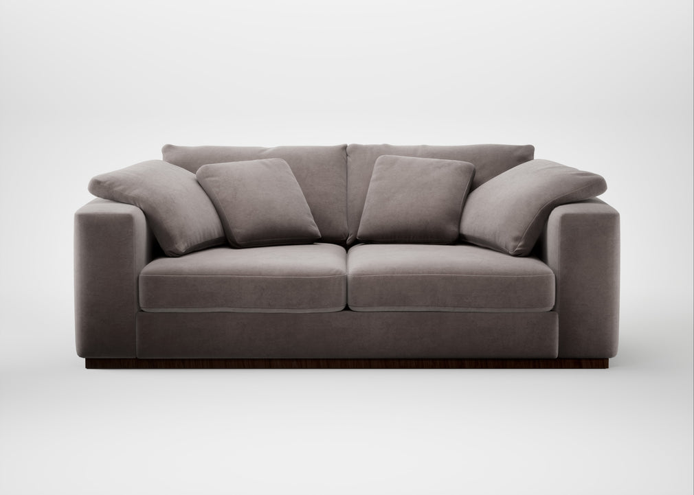 Trento 3 Seater Sofa Smart Luxe Velvet Mushroom