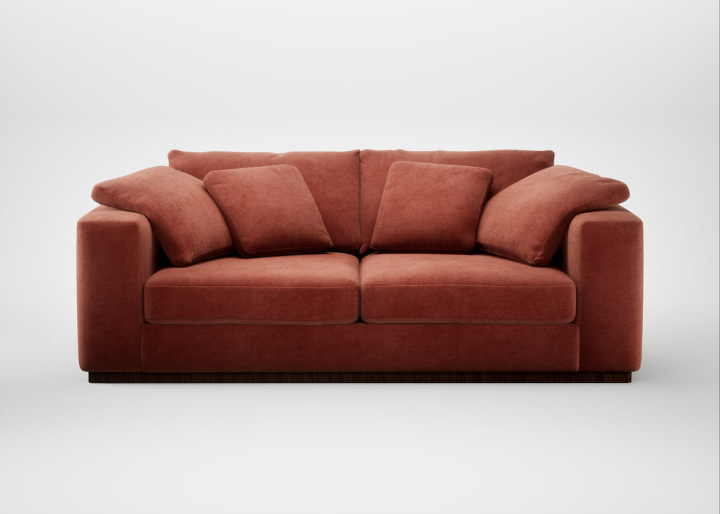 Trento 3 Seater Sofa Smart Luxe Velvet Tawny