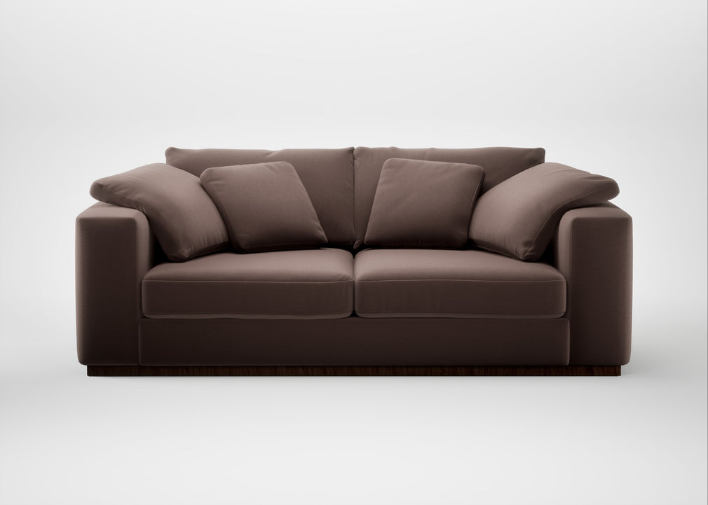 Trento 3 Seater Sofa Smart Velvet Mouse