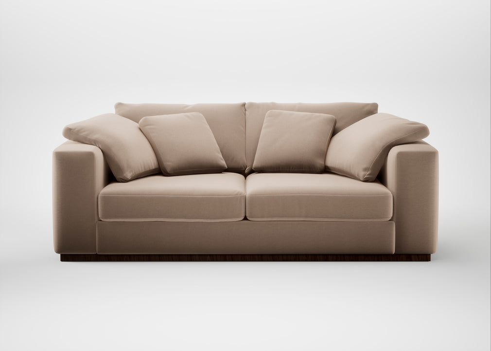 Trento 3 Seater Sofa Smart Velvet Pebble