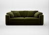 Trento 4 Seater Sofa Cotton Velvet Evergreen