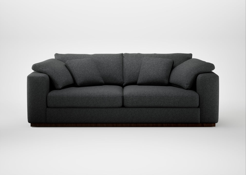 Trento 4 Seater Sofa Melton Wool Granite