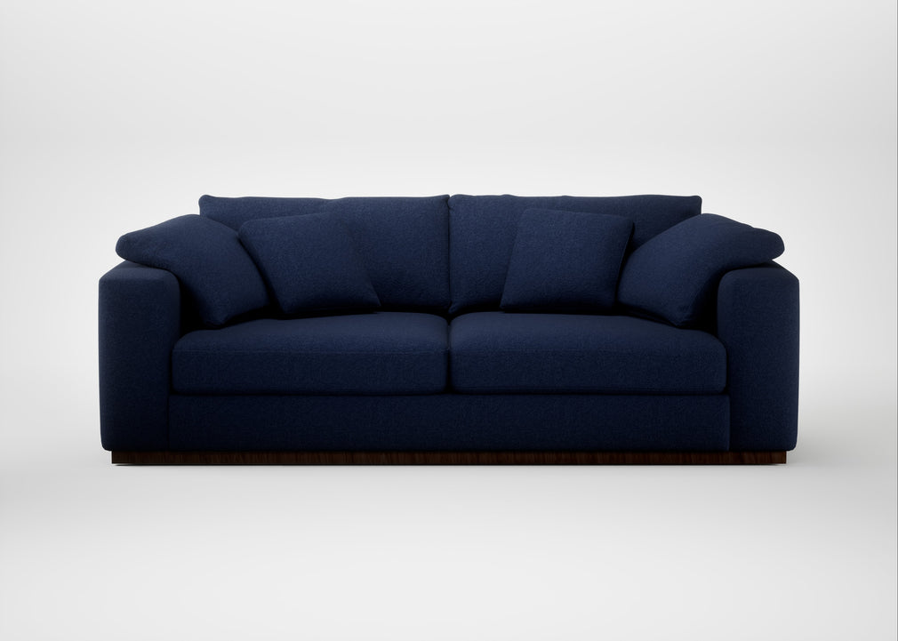Trento 4 Seater Sofa Melton Wool New Navy