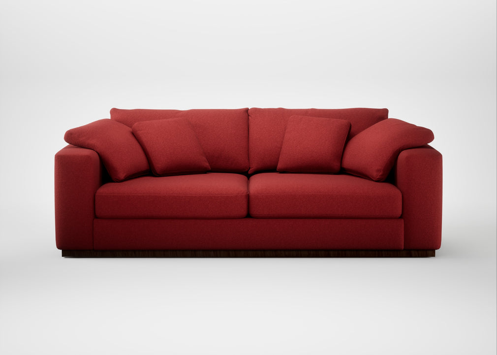 Trento 4 Seater Sofa Melton Wool Red Oxide