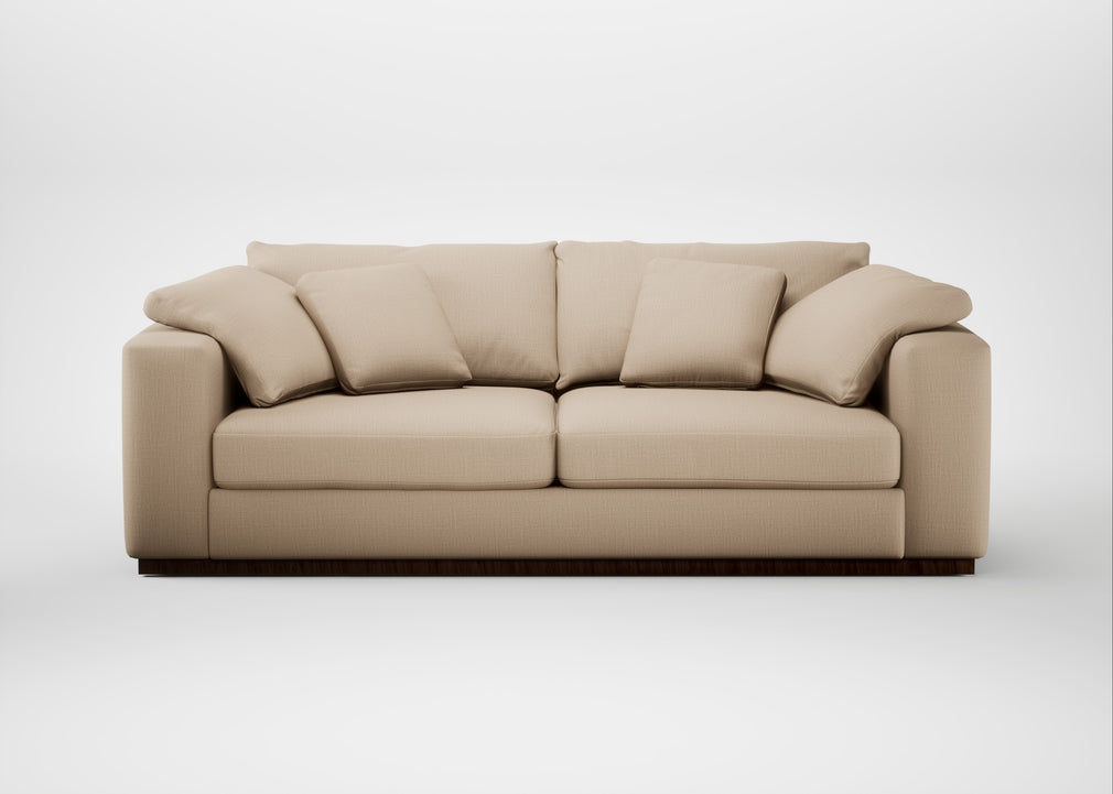 Trento 4 Seater Sofa Smart Cotton Linen Rice