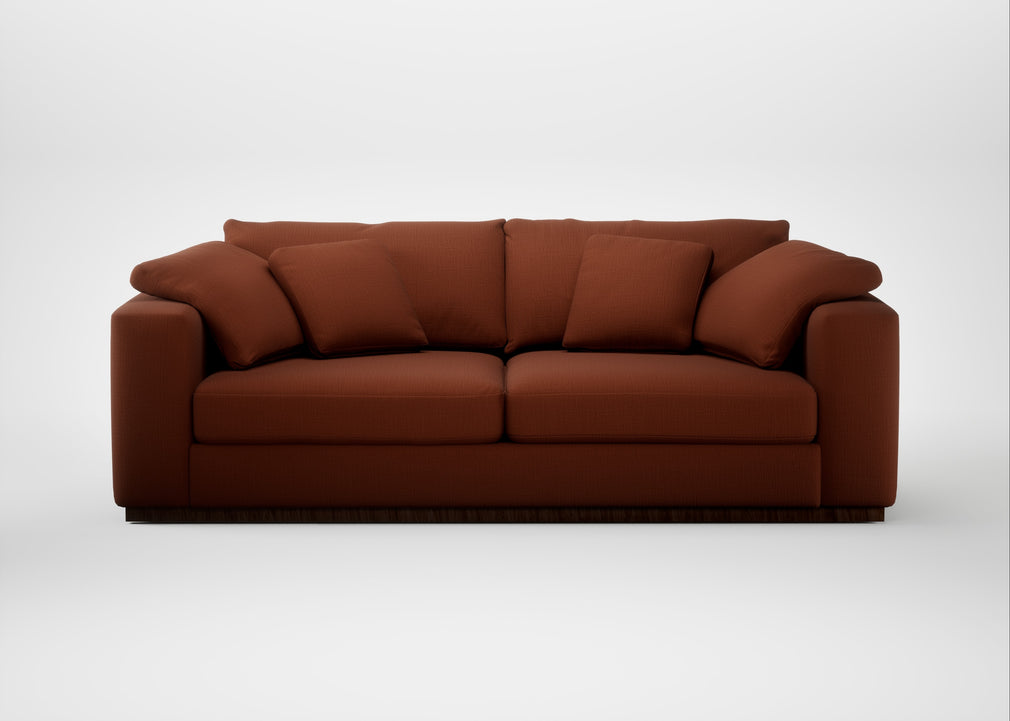 Trento 4 Seater Sofa Smart Cotton Linen Rust