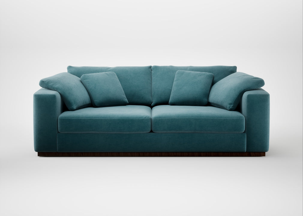 Trento 4 Seater Sofa Smart Luxe Velvet Airforce Blue