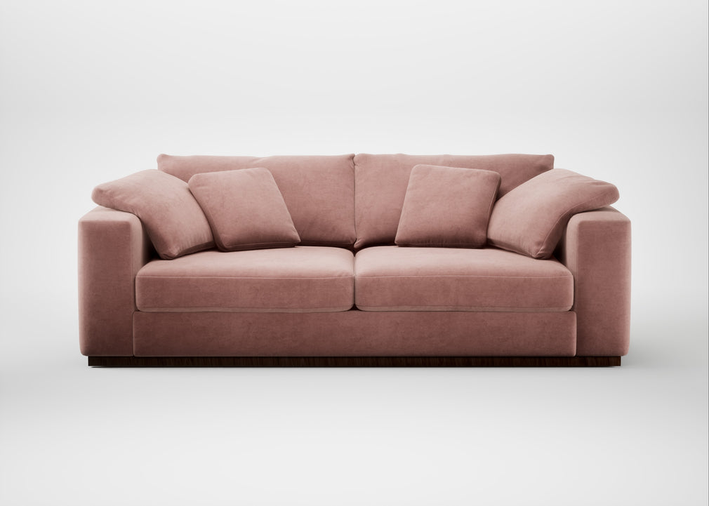 Trento 4 Seater Sofa Smart Luxe Velvet Dusky Pink