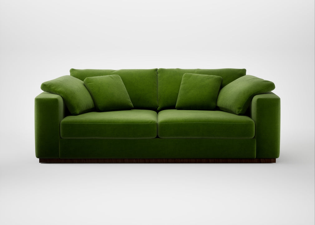 Trento 4 Seater Sofa Smart Luxe Velvet Grass
