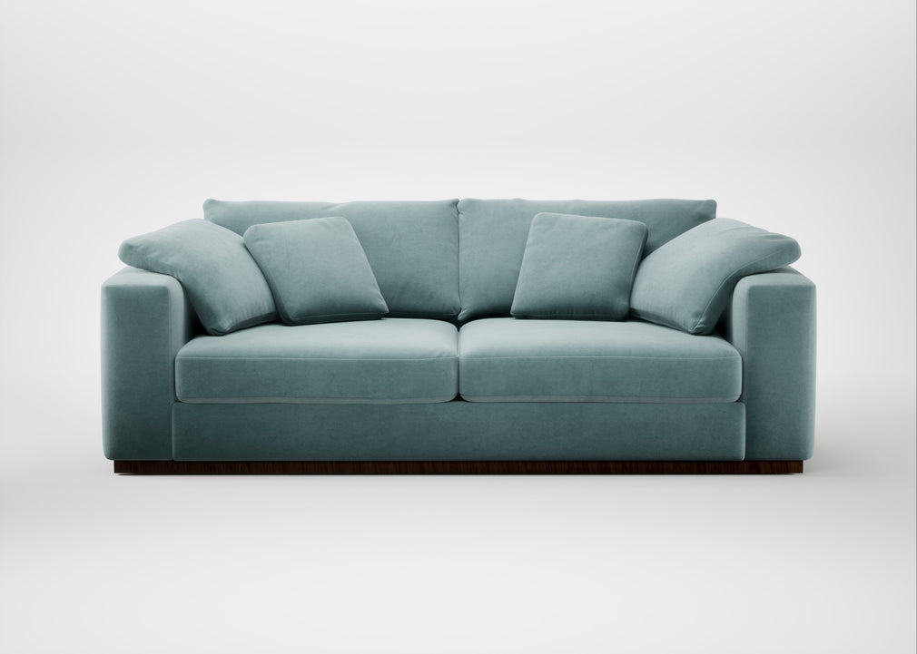 Trento 4 Seater Sofa Smart Luxe Velvet Mineral Blue