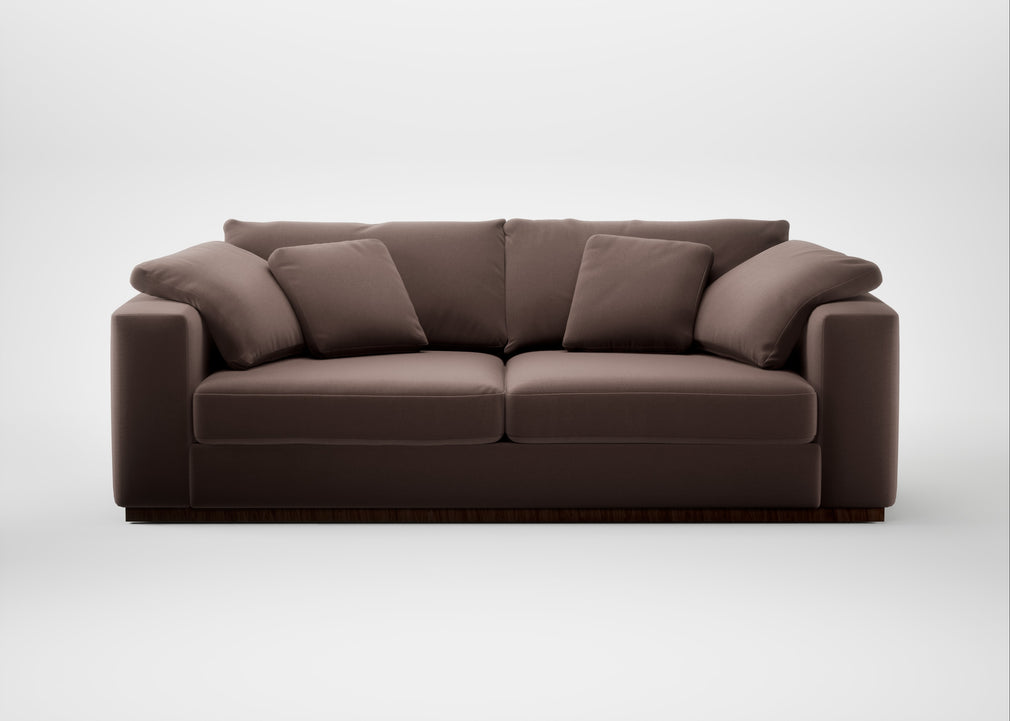Trento 4 Seater Sofa Smart Velvet Mouse