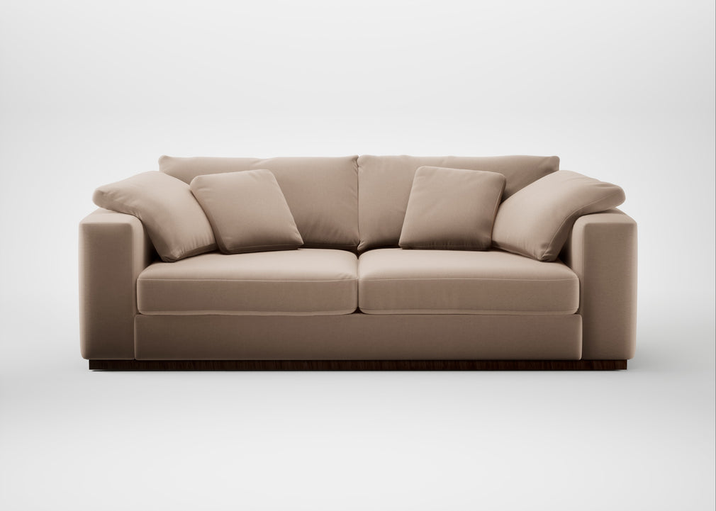 Trento 4 Seater Sofa Smart Velvet Pebble