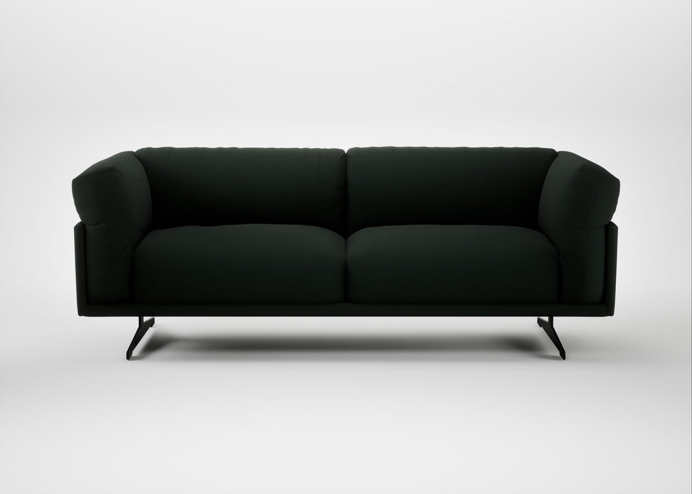 Novara 3 Seater Sofa Boucle Fern / Black